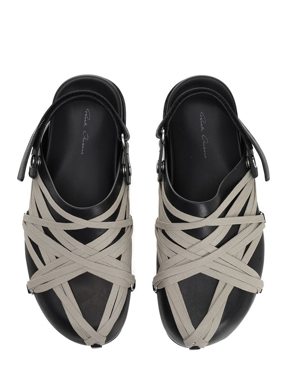 Megalace Leather Slides