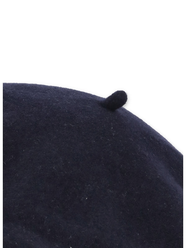 Stitch Detail Virgin Wool Beret