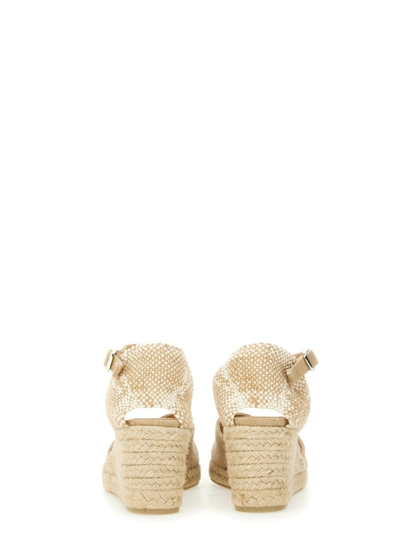 Castañer Beige Wedge Sandals