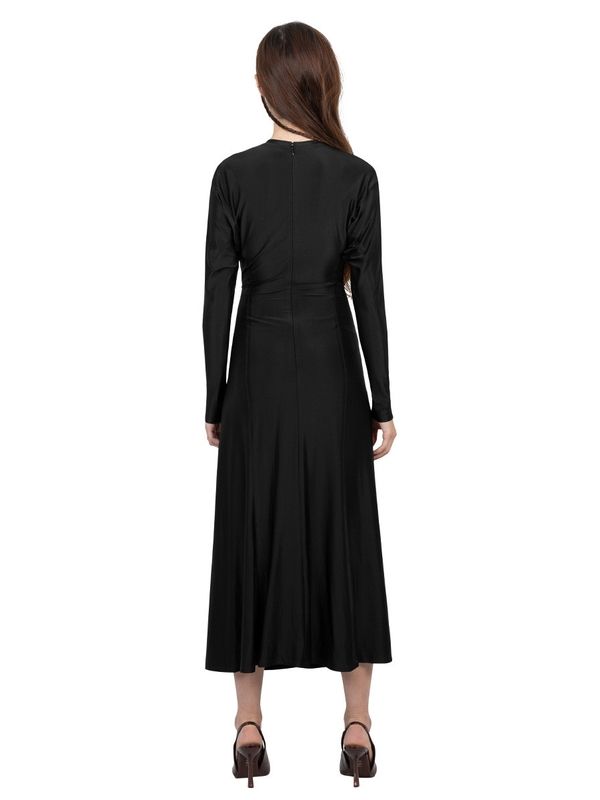 Black Drape Long Dress