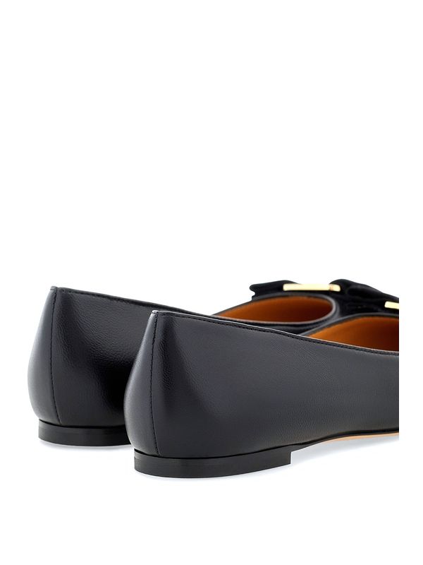 Vara Bow Nappa Leather Flat Shoes