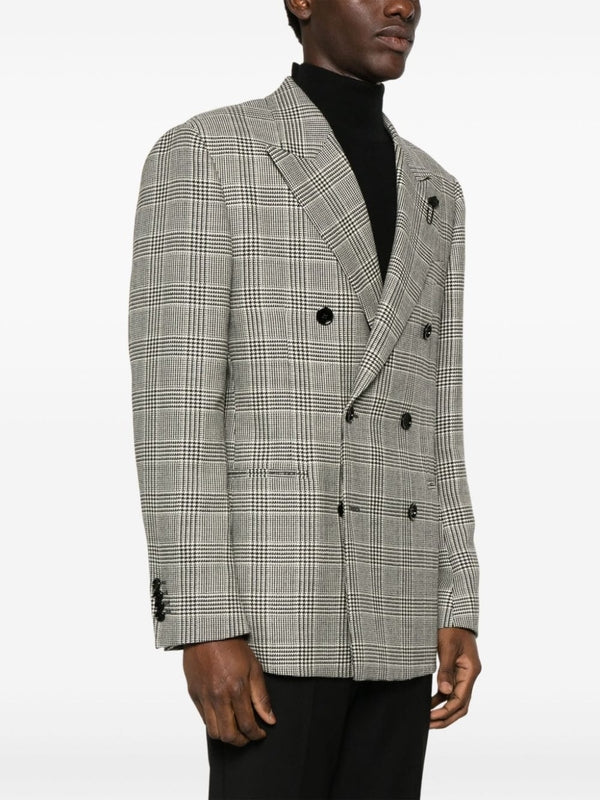 Check Pattern Double Wool Tailored Jacket