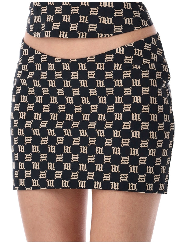 Monogram Logo Mini Skirt