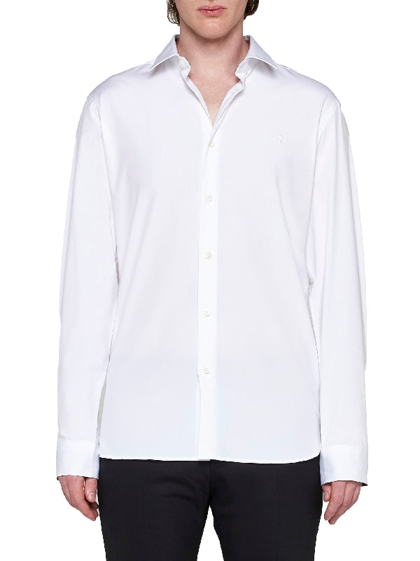 White Cotton Blend Shirt