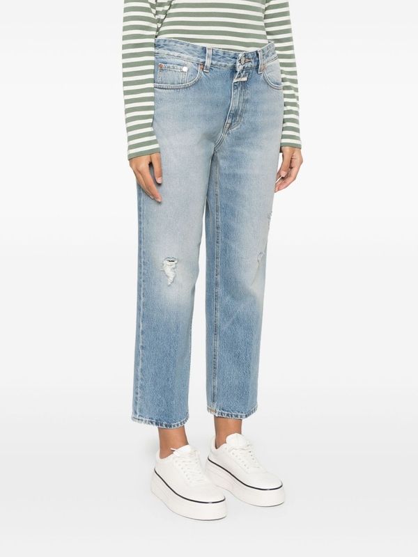 Distress Crop
  Denim Pants