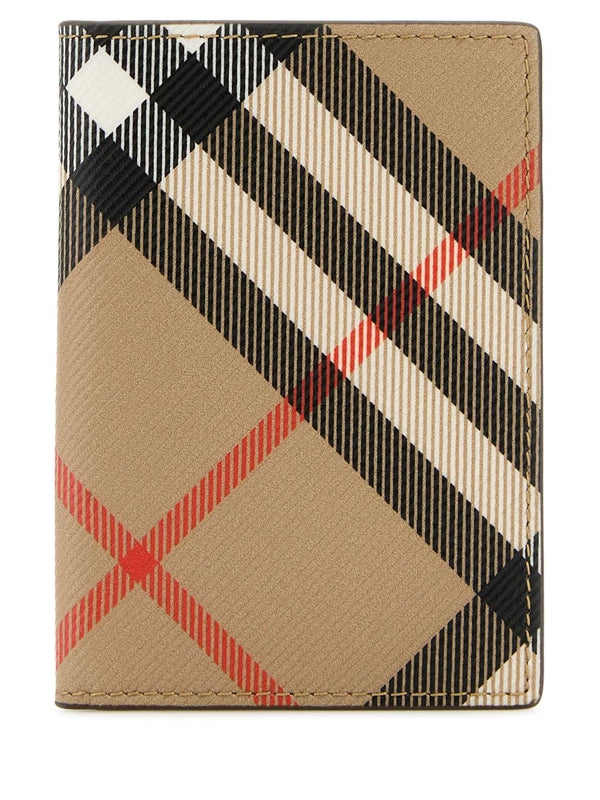 Vintage Check Fold Card Wallet