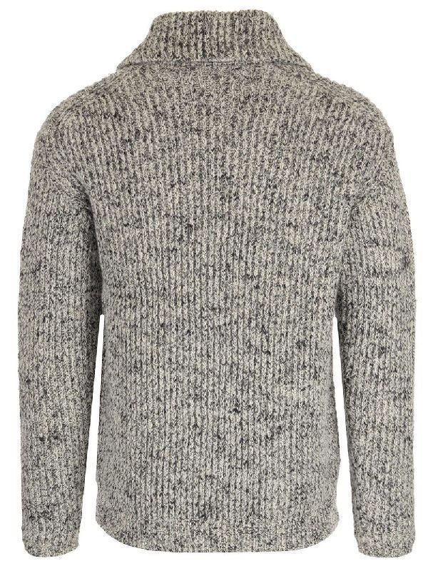 Auralee Wool Baby Alpaca Mix Rib Zip-Up Knit