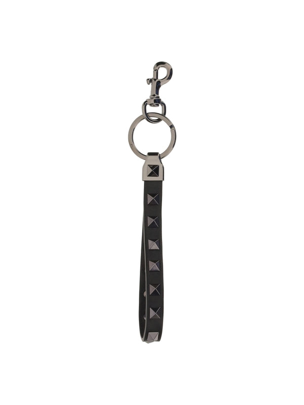 Rockstud Leather Keyring