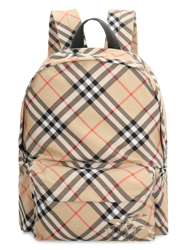 Ekd Check Pattern Pocket Backpack