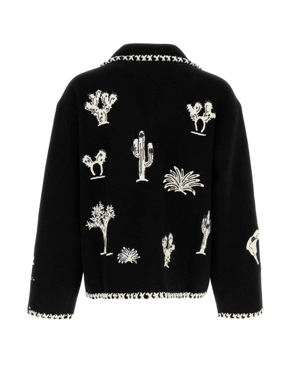 Embroidery Decor Wool Jacket