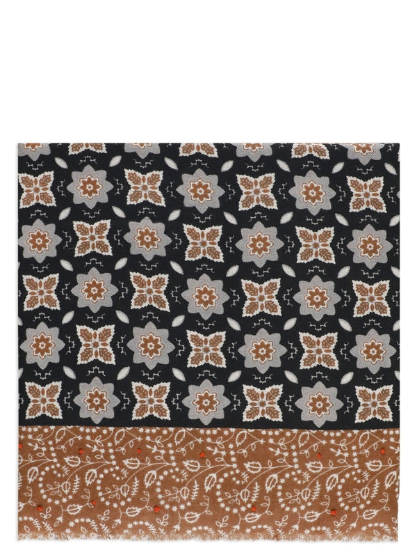 Graphic Pattern Wool Scarf