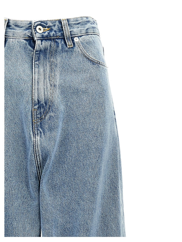 Drape Long Denim Pants