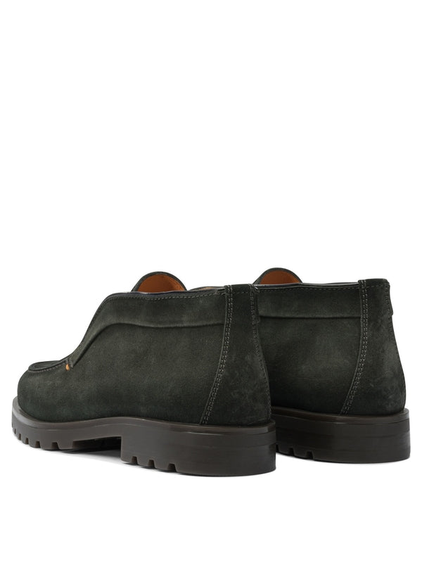 Santoni Green Ankle Boots