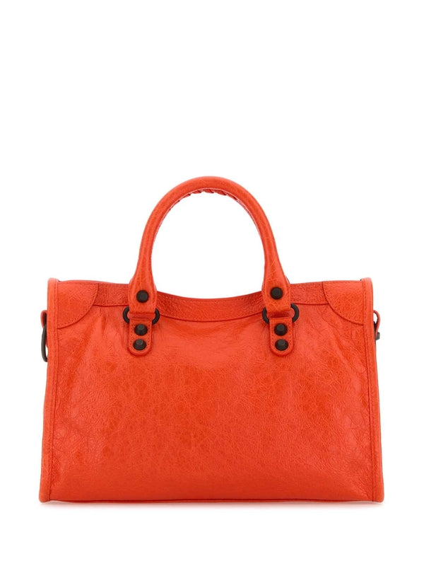 Balenciaga Le City Small Orange Tote Bags