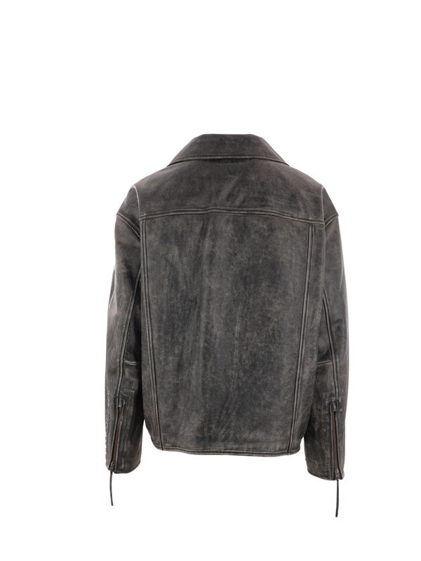 Vintage Leather Biker Jacket