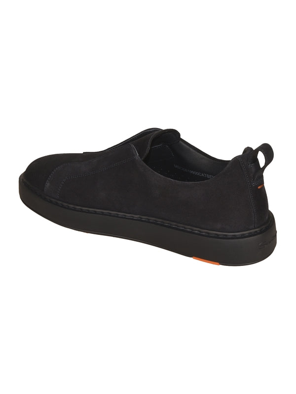 Santoni Black Low Top Sneakers