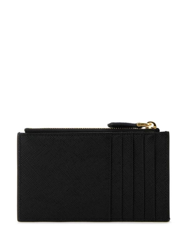 Triangle Logo Zip Card Wallet