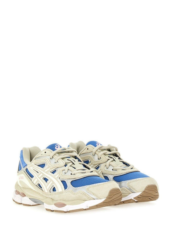Asics Beige Blue Low Top Sneakers