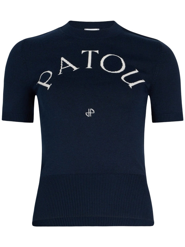 Patou Navy Short Sleeve T-Shirt