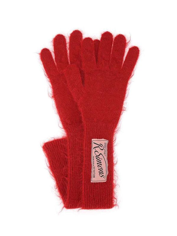 Logo Label Mohair Blend Gloves