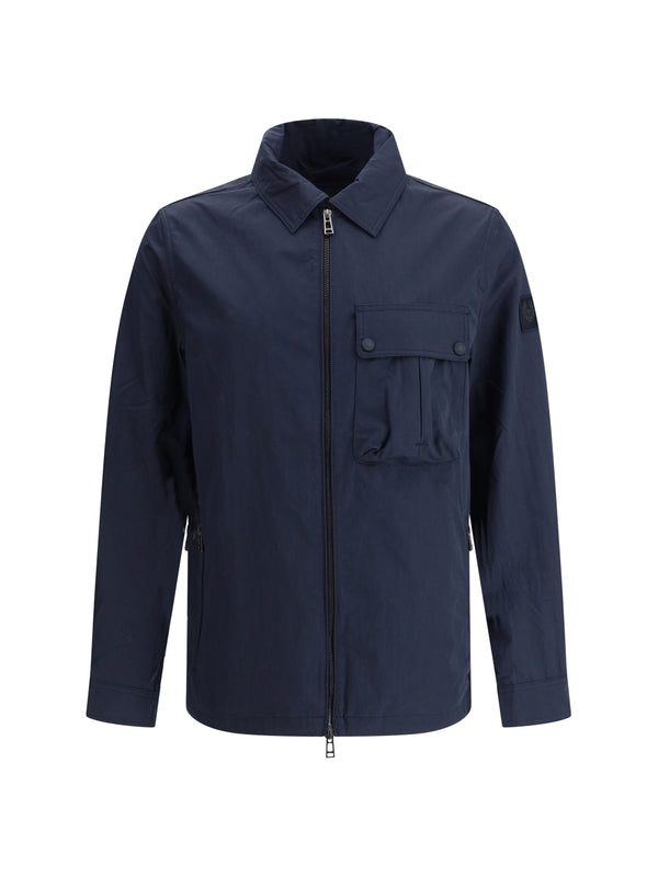 Chest Pocket Zip-Up Cotton Jacket