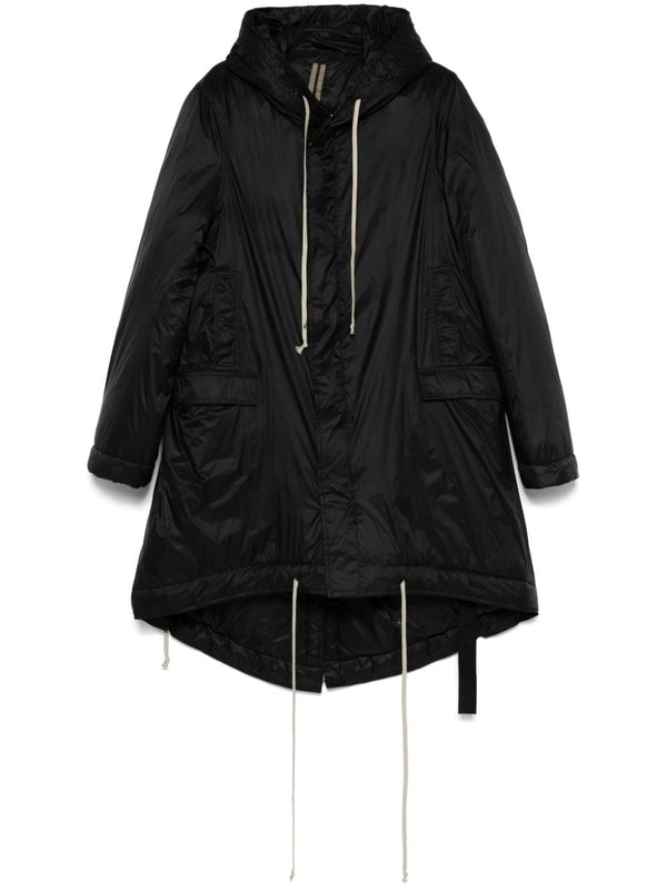 Drawstring Nylon Fishtail Parka