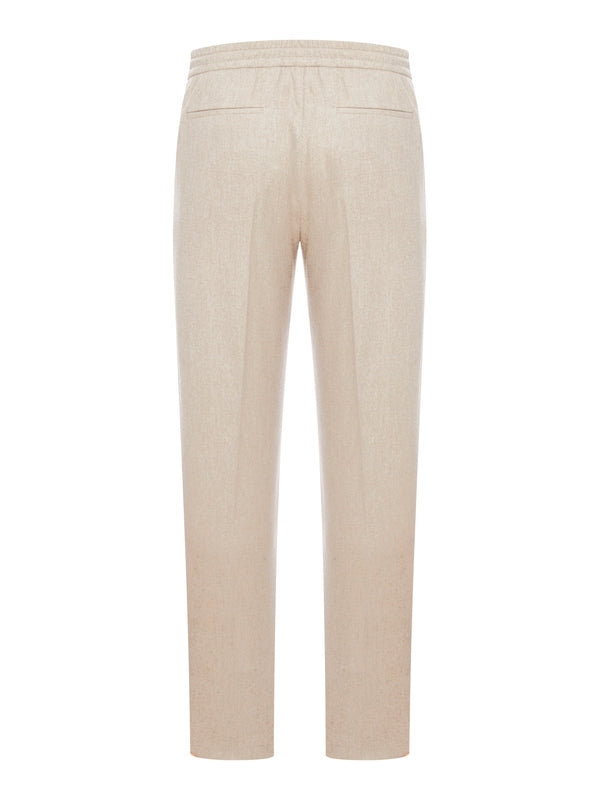 Wool Silk Drawstring Pants