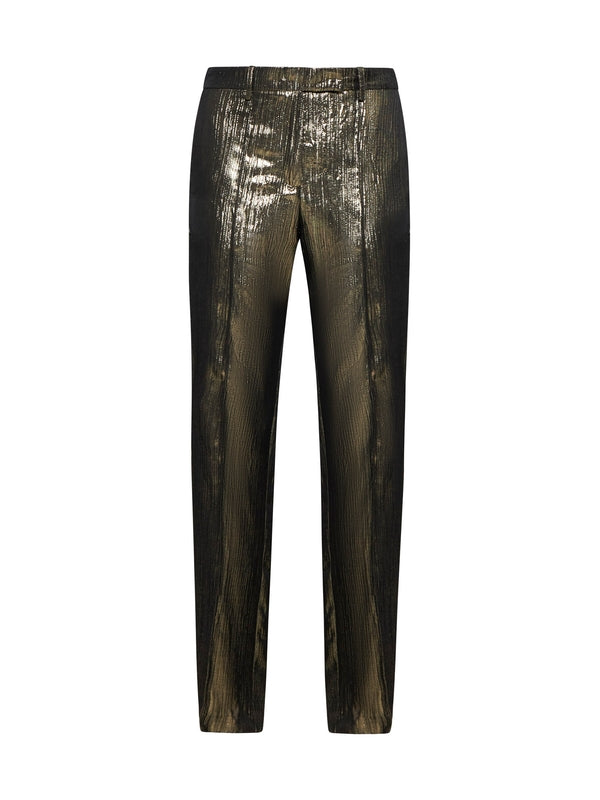 Metallic Straight Pants