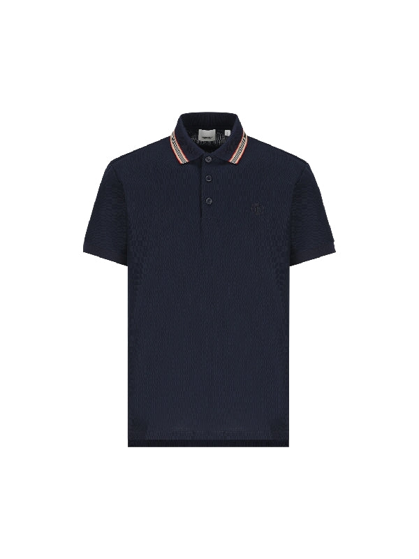 Tb Logo Embroidered Cotton Polo Shirt