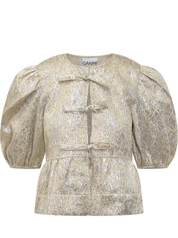 Puff Sleeve Bow Detail Blouse