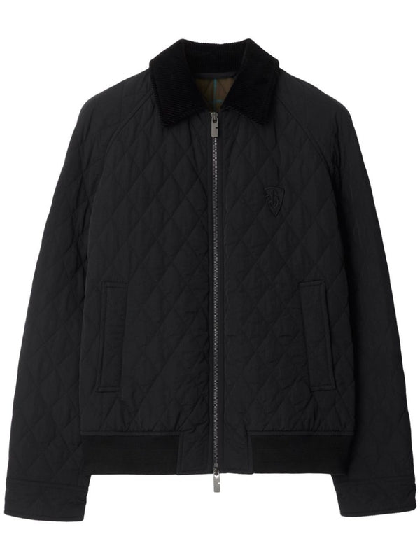 B Shield Embroidered Quilted Nylon Jacket