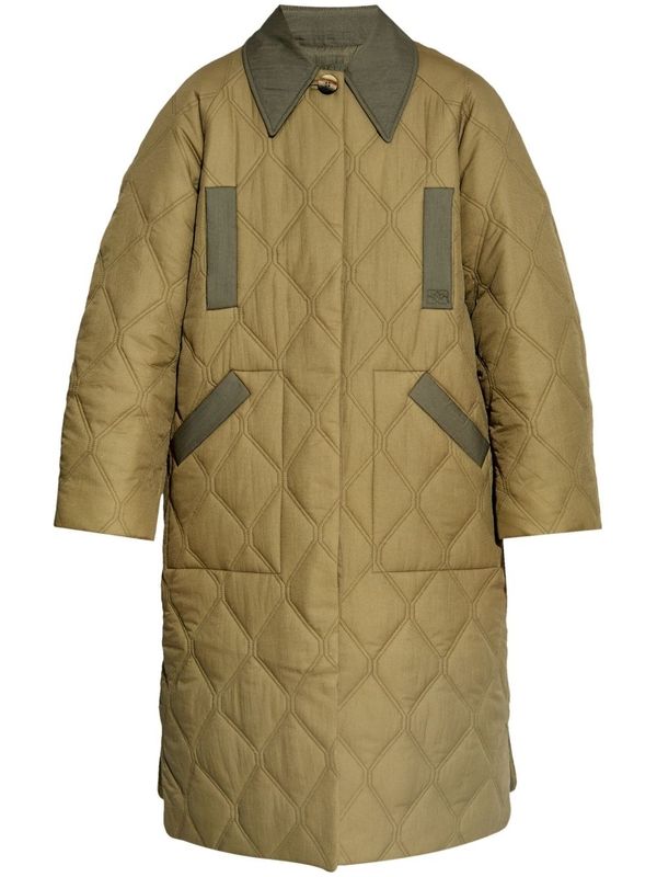GANNI - Quilted Nylon Coat - Jente