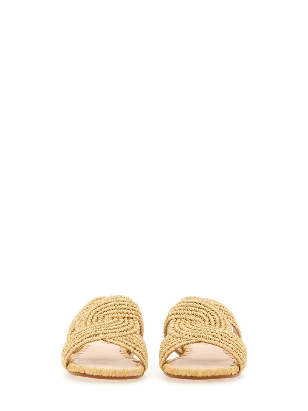 Castañer Beige Slides