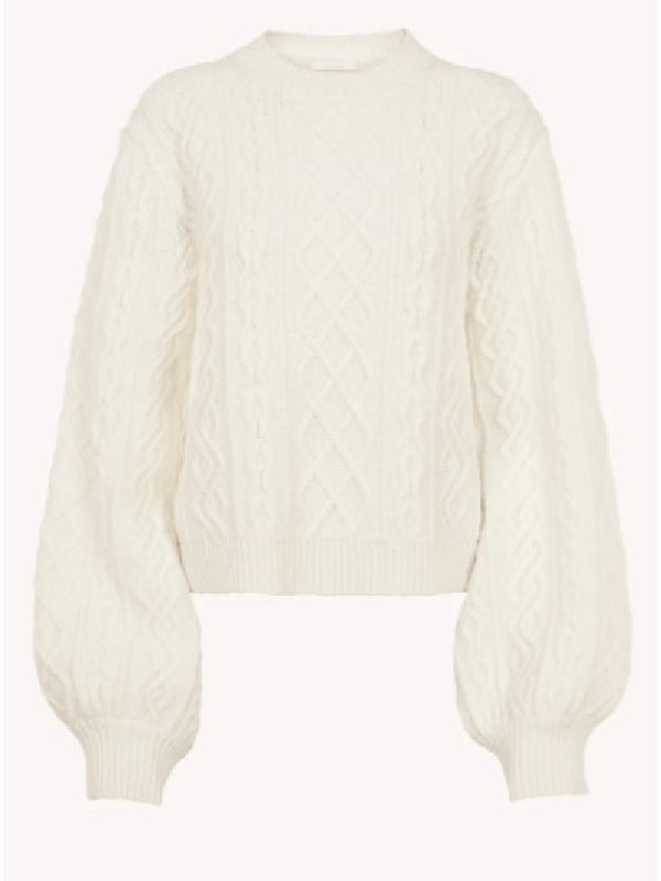 Allover Cable Wool Cashmere
  Knit