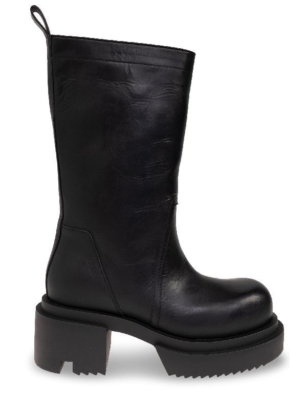 Platform Leather Mid Boots