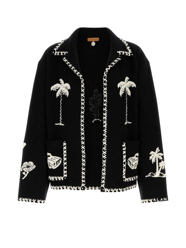 Embroidery Decor Wool Jacket