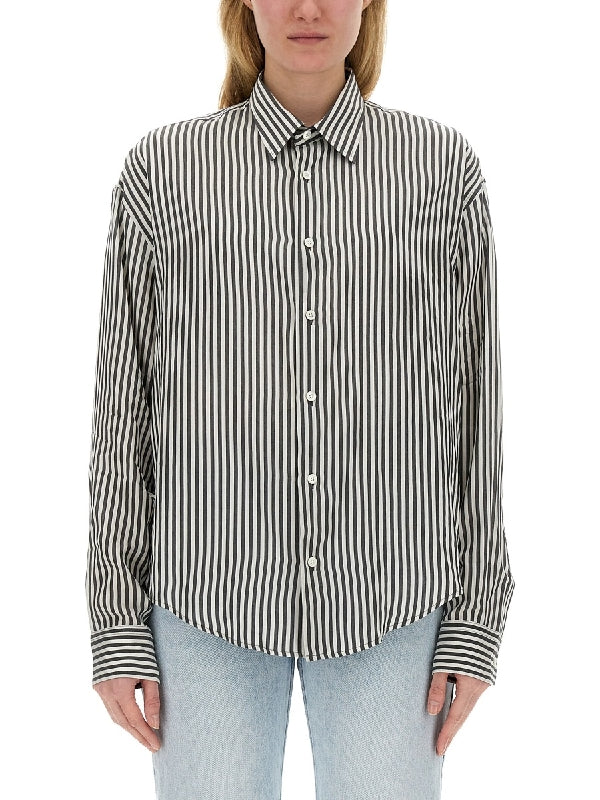 Back Heart Logo Stripe Shirt