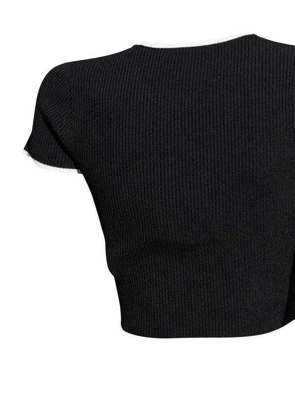 Amiri Black Half Sleeve