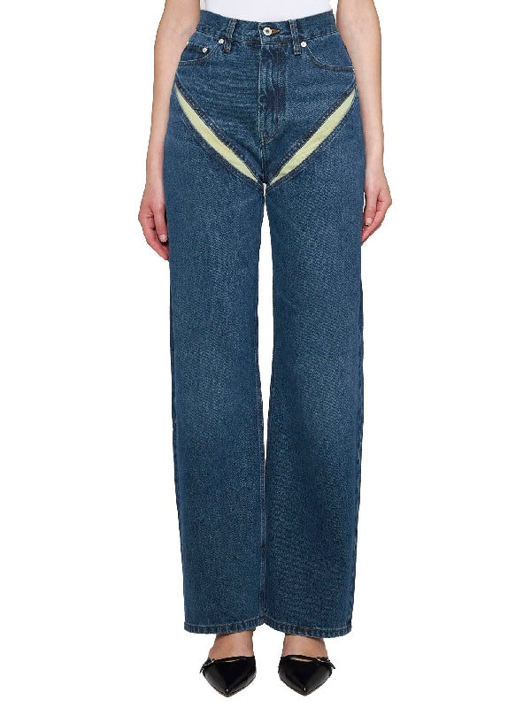 Cutout Denim Pants