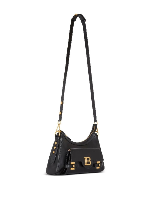 B Buzz Logo Leather Shoulder Bag