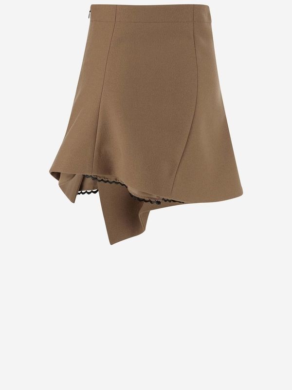 Asymmetric Wool Skirt