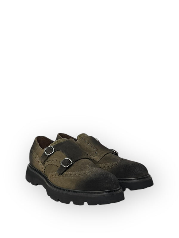 Suede Monk Strap Shoes