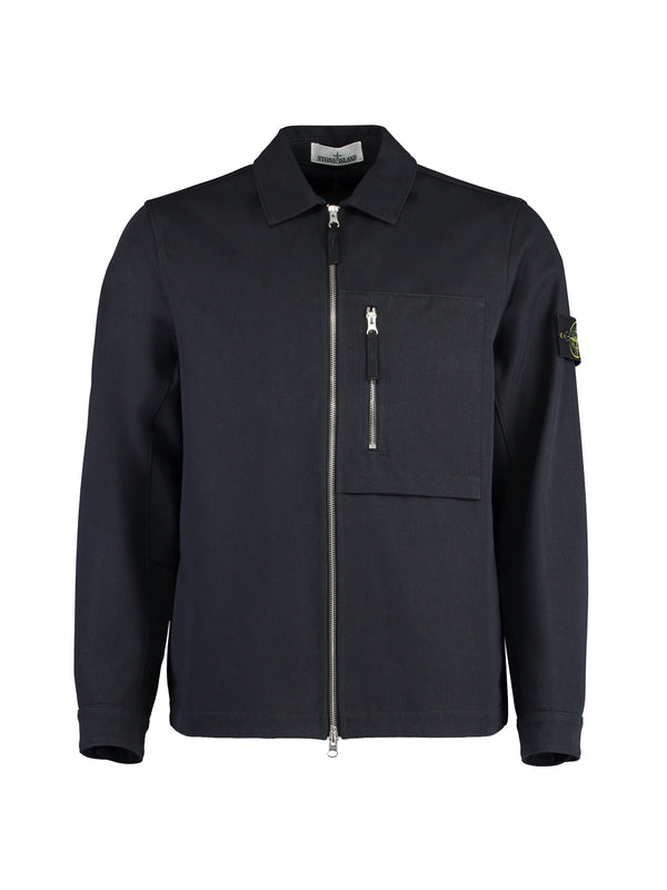 Wappen Patch Cotton Blend Zip-Up Jacket