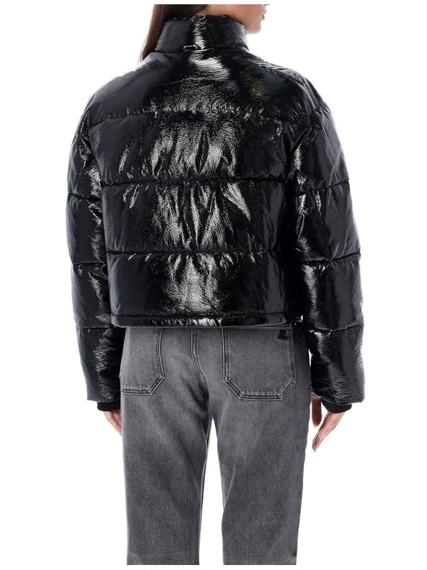 Courrèges - Logo High-Neck Vinyl Puffer Padding - Jente
