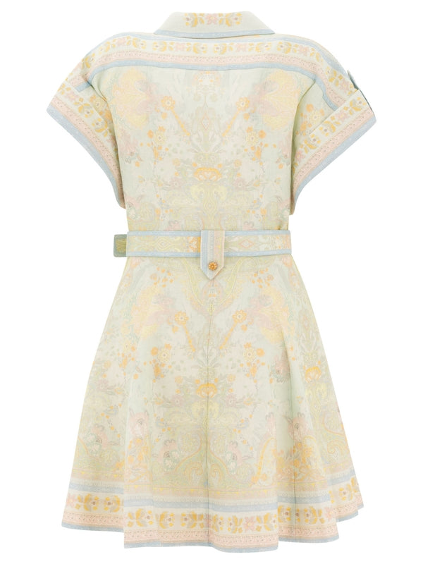 Acacia Flower Belt Mini Dress