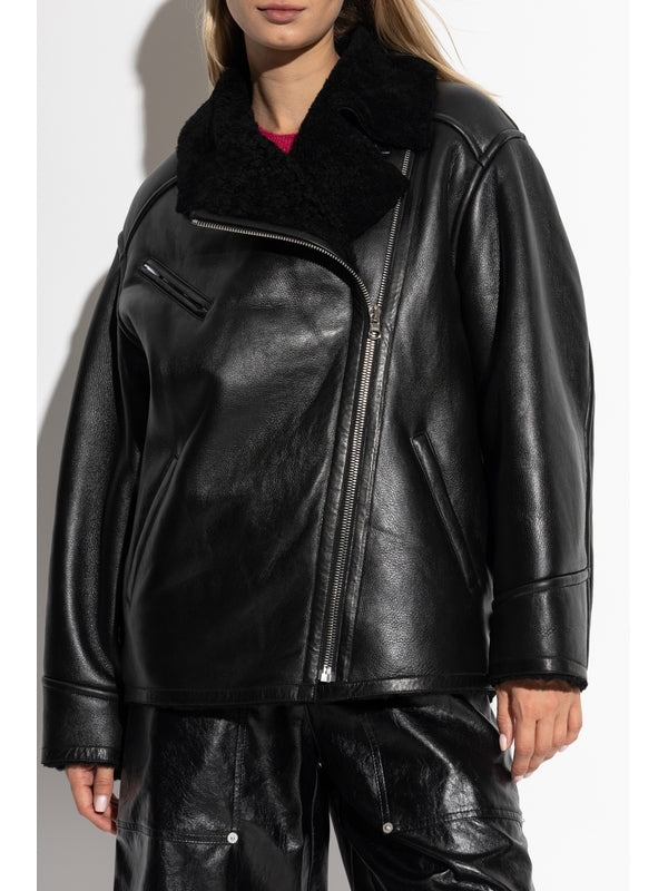 Adelina
  Leather Shearling Leather Jacket