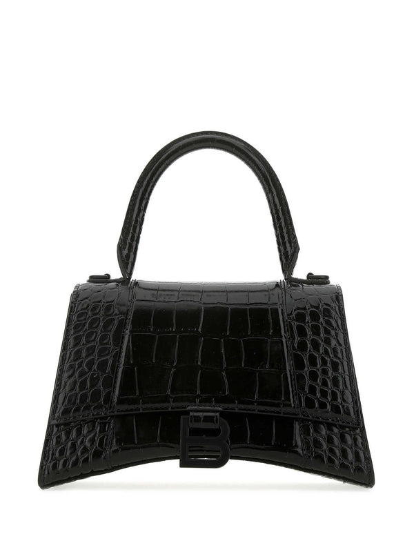 Balenciaga Hourglass Small Black Tote Bags