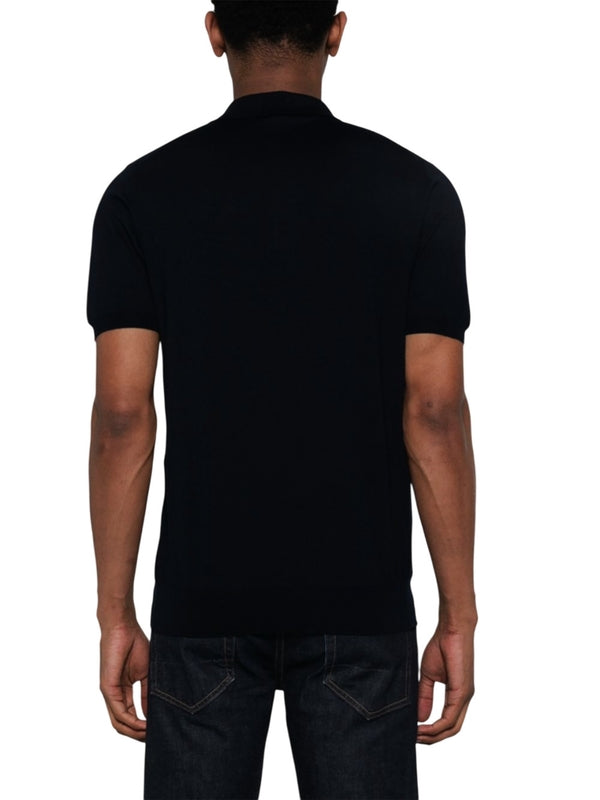 Black Cotton Polo Shirt