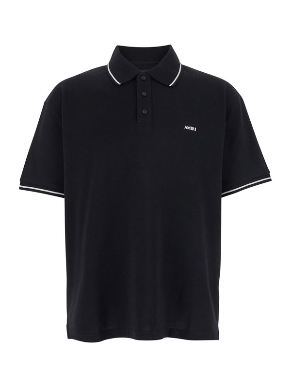 Amiri Black Polo Shirts