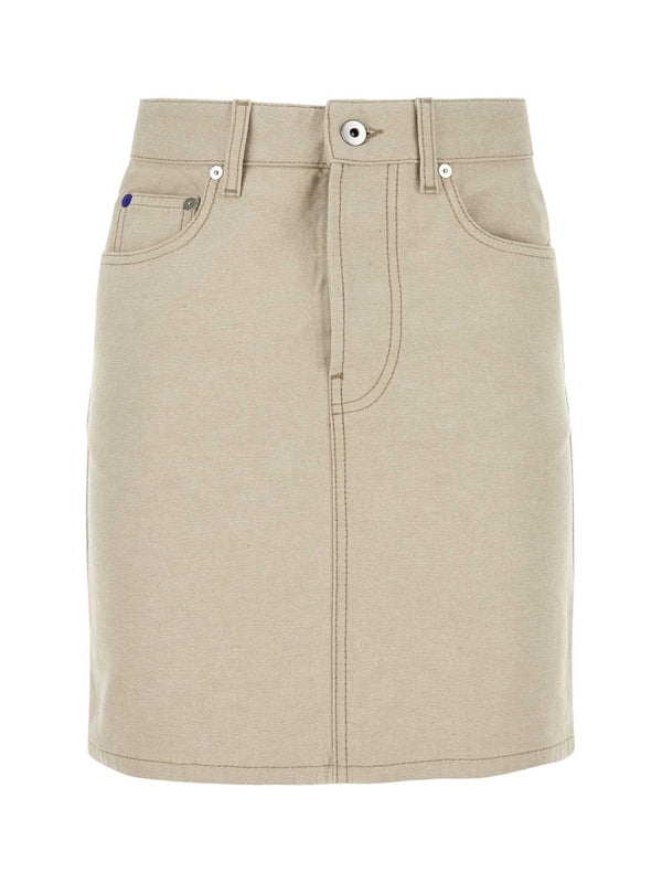 Back Ekd Logo Denim Skirt